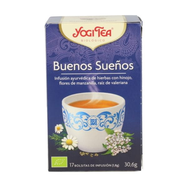 Buenos sueños Yogui Tea Infusión ayurvédica 17 bolsitas infusoras