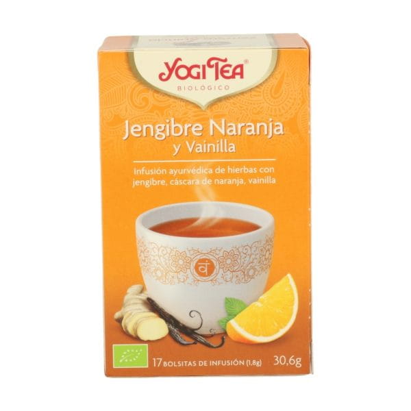 Jenjibre Naranja y Vainilla Yogui Tea Infusión ayurvédica 17 bolsitas infusoras