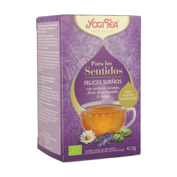 Para los sentidos Felices Sueños Yogui Tea Infusión ayurvédica 17 bolsitas infusoras