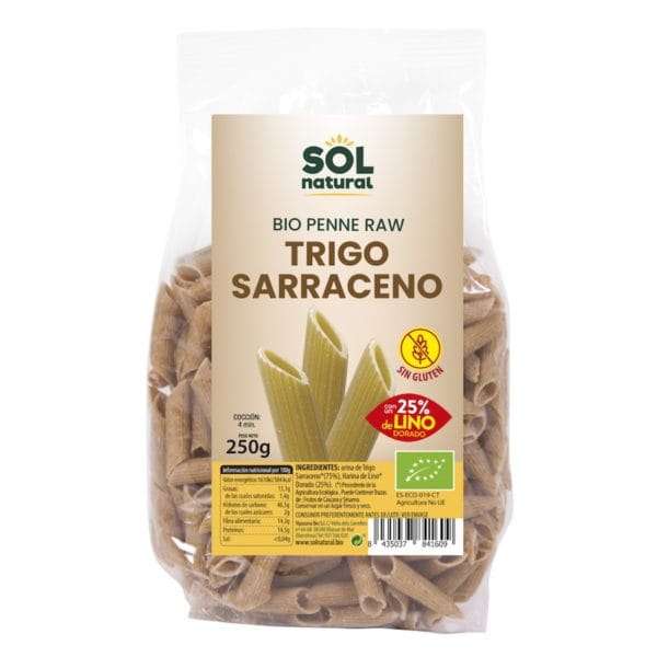 Penne macarrones de trigo sarraceno 250g Sol Natural